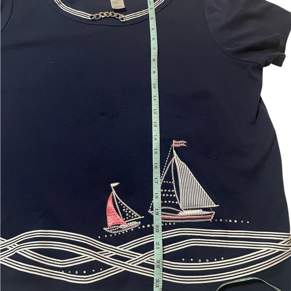 Alfred Dunner Crew Neck Short Sleeve T-Shirt Women Size L - Picture 5 of 9